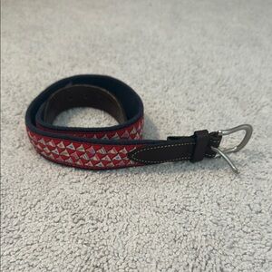 Vineyard Vines Boy’s Red Nautical Flag Belt Size 26